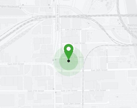 Map showing the Edge Trading yard at 2453 E 25th St, Los Angeles